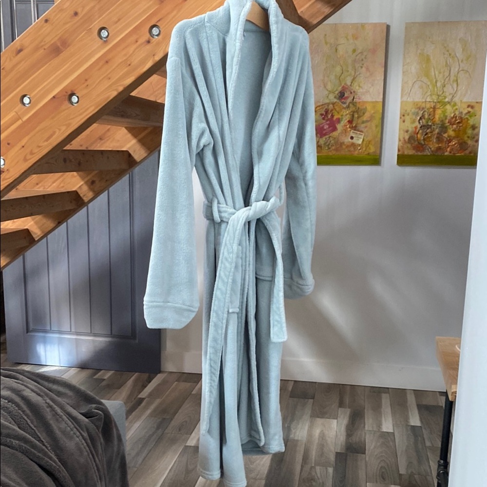 Restoration Hardware Plush Light Blue Throw